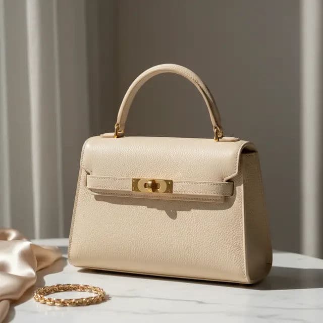 Beige Handbag